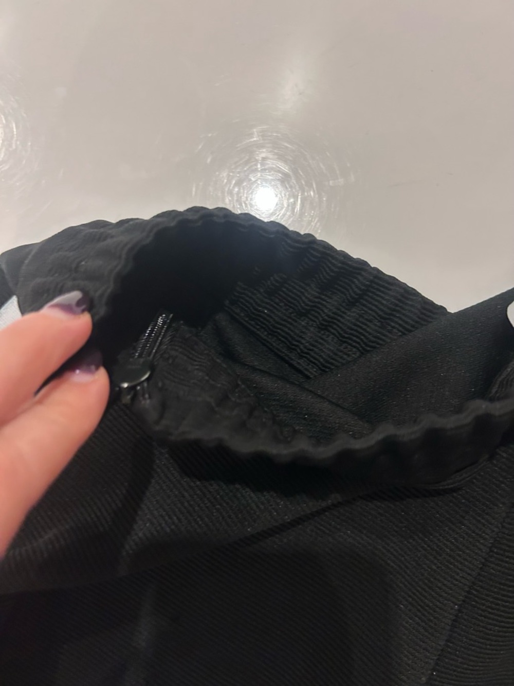 adidas Black Ribbed Joggers with White Side Stripes - Women’s Medium - Picture 5 of 10